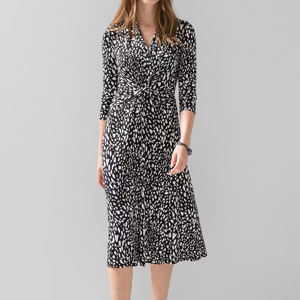 WHBM Matte Jersey Twist Front Dress